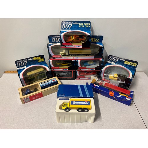 Collection of corgi diecast models to include James Bond movie cars etc.