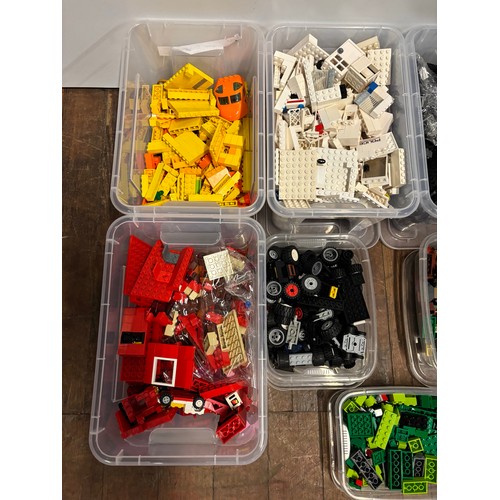 126 - Large selection of vintage LEGO (assorted into colours).