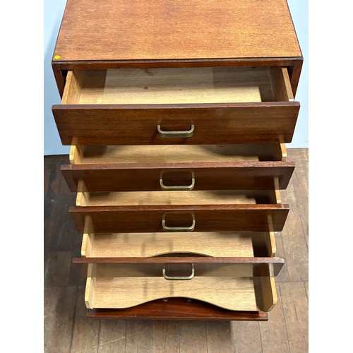 106 - A 1930/40s solid wood 5 drawer music cabinet.