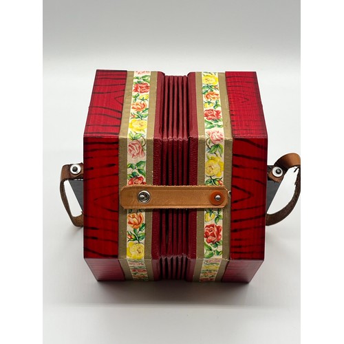 151 - Vintage German Democratic Superior Quality Concertina 502 in Original Box