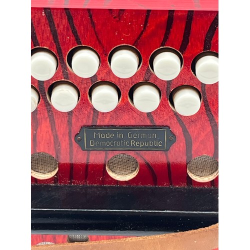 151 - Vintage German Democratic Superior Quality Concertina 502 in Original Box
