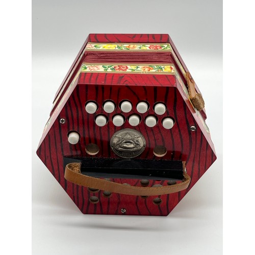 151 - Vintage German Democratic Superior Quality Concertina 502 in Original Box