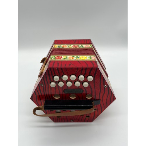 151 - Vintage German Democratic Superior Quality Concertina 502 in Original Box