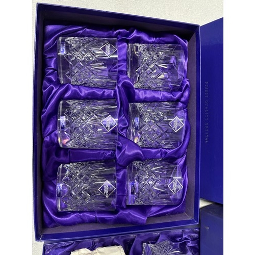 119 - 2 sets of boxed Edinburgh crystal glasses