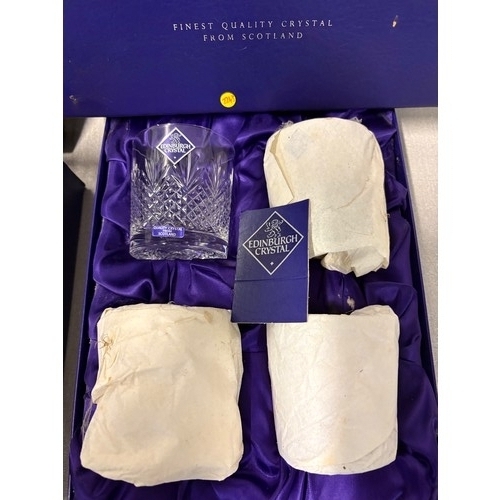 119 - 2 sets of boxed Edinburgh crystal glasses