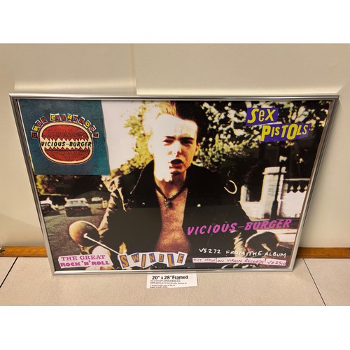 100D - Framed Sid Vicious Sex Pistols original 1979 single record C'mon everybody from the great rock n' ro... 