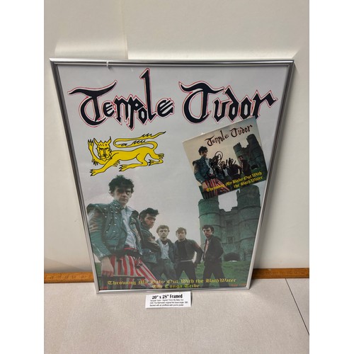 98 - Framed Tenpole Tuder signed throw my baby out with the bathwater original first issue single 1981 ba... 