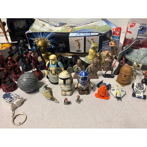 Large selection of Star Wars items to include models, figures etc.