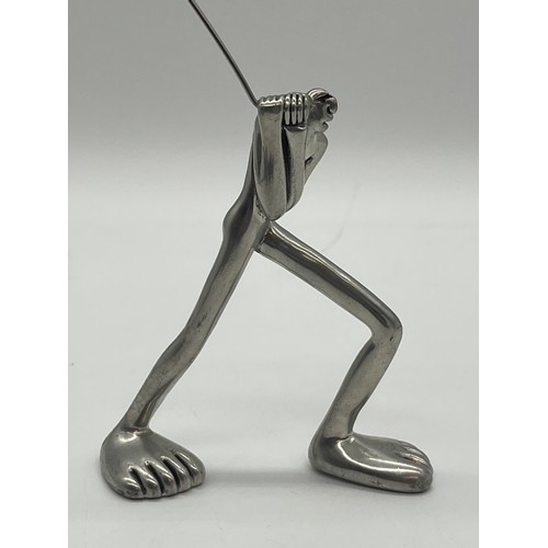 66 - South African stylized metal figure by Carrol Boyes signed C.Boyes 2005. 4.5