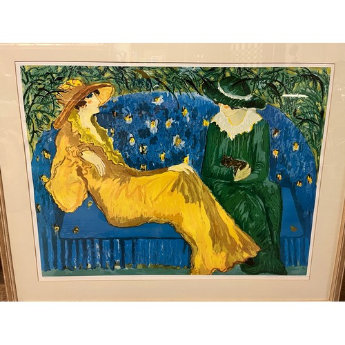 77 - Large framed seriolithograph print titled 