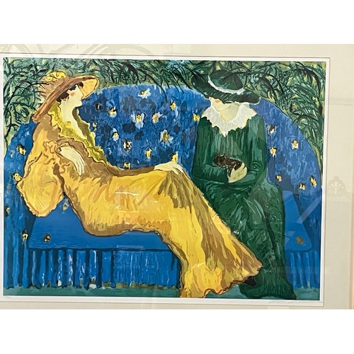 77 - Large framed seriolithograph print titled 