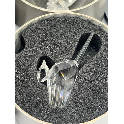 143 - 10 x boxed Swarovski crystal figures to include Miniature chicks, miniature mice and rooster etc. al... 