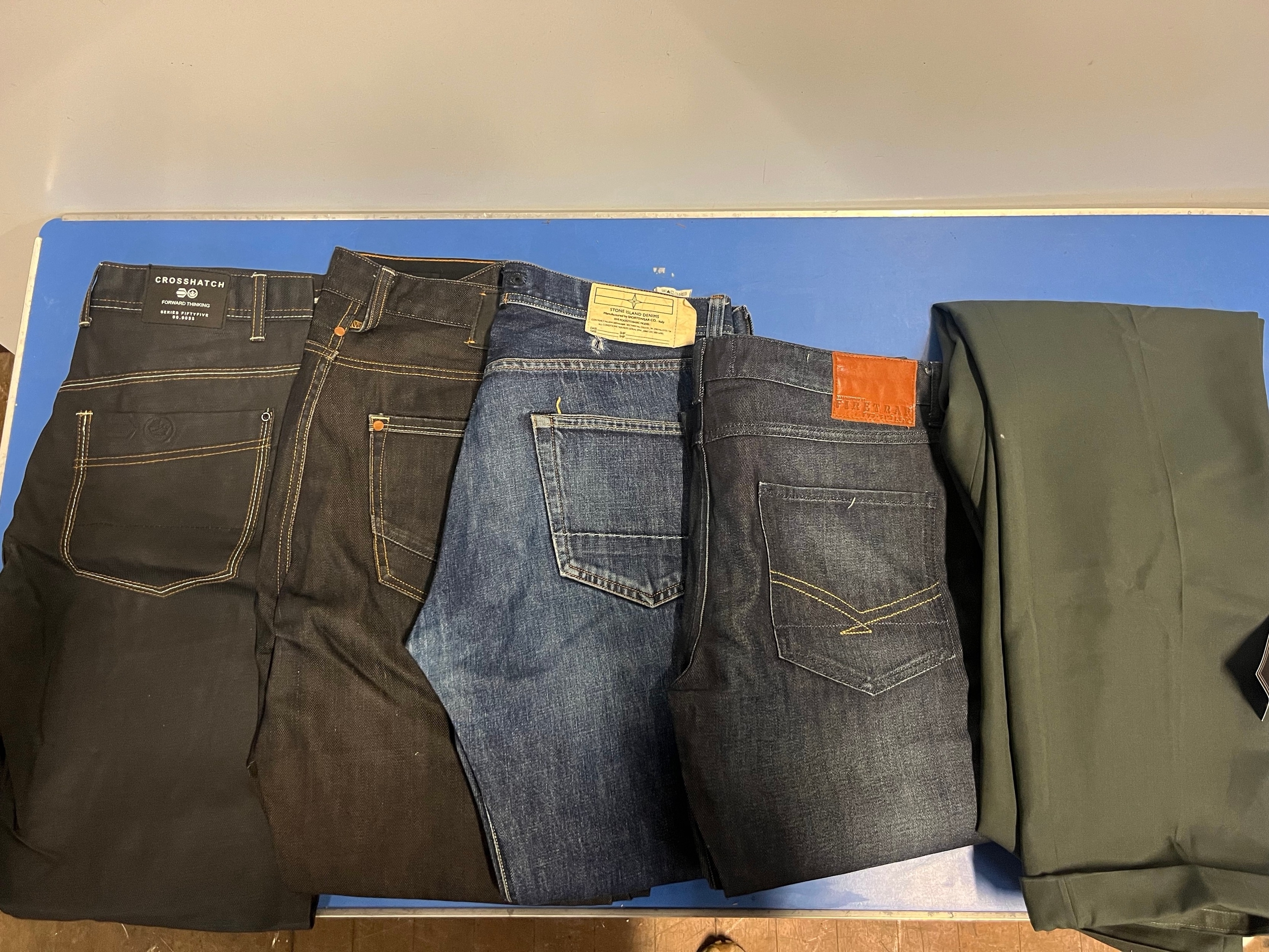 Selection of men's jeans to include Stone Island and Firetrap etc ...