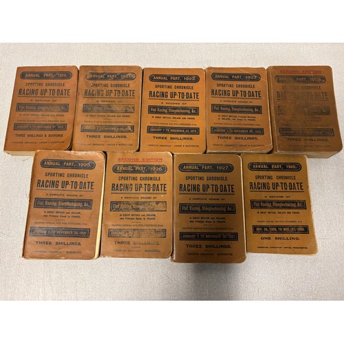 44 - Collection of 1920's Sporting Chronical Racing Up To Date books to include 1920, 21, 22, 23, 24, 25,... 