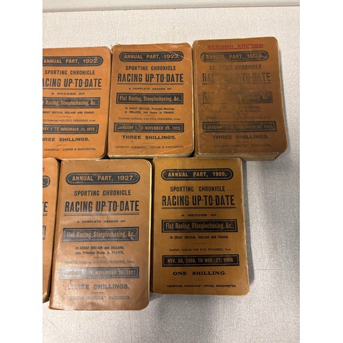 44 - Collection of 1920's Sporting Chronical Racing Up To Date books to include 1920, 21, 22, 23, 24, 25,... 
