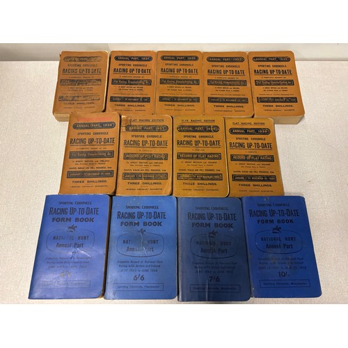 45 - Collection of 1930's/60's Sporting Chronical Racing Up To Date books to include 1930, 31, 32, 33, 35... 