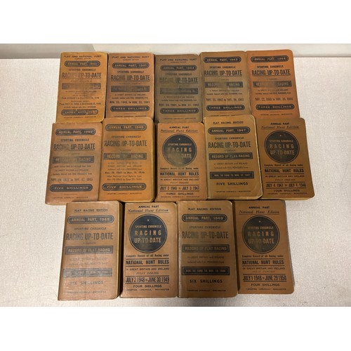 46 - Collection of 1940's Sporting Chronical Racing Up To Date books (complete)