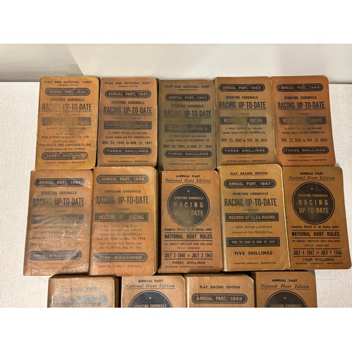 46 - Collection of 1940's Sporting Chronical Racing Up To Date books (complete)