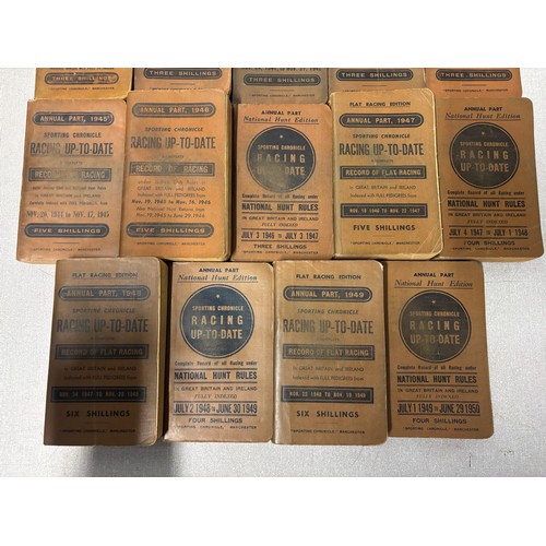 46 - Collection of 1940's Sporting Chronical Racing Up To Date books (complete)