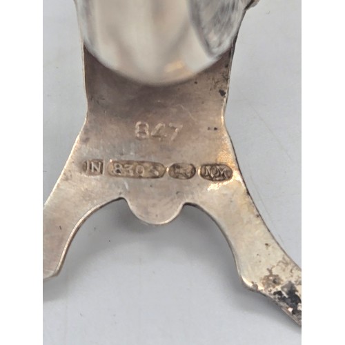 15 - A Norwegian novelty silver cruet set,
by Magnus Aase, marked Sterling, comprising a pepperette and s... 