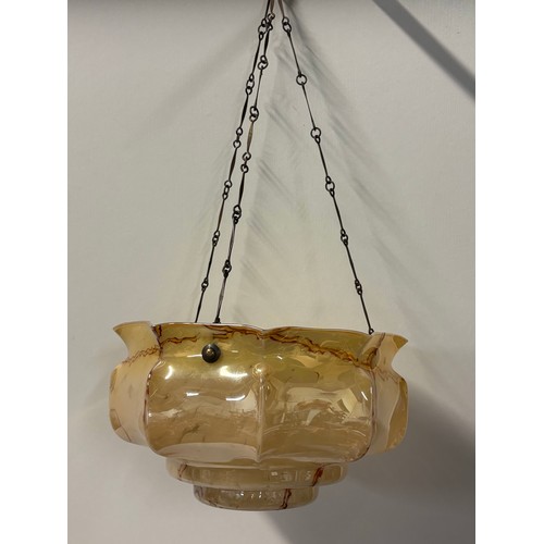 36 - Original Art Deco, large opaline/mottled glass 