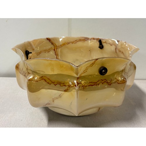 36 - Original Art Deco, large opaline/mottled glass 