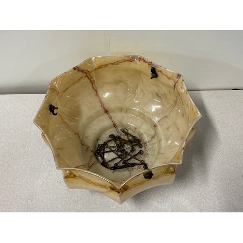 36 - Original Art Deco, large opaline/mottled glass 