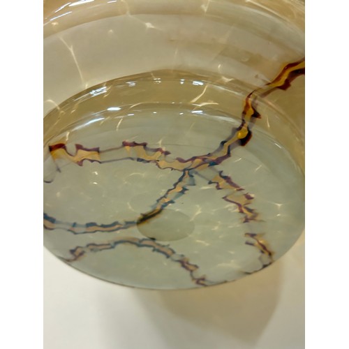 36 - Original Art Deco, large opaline/mottled glass 