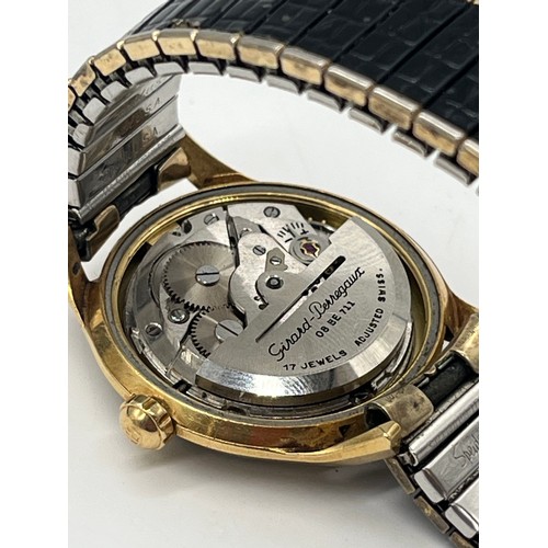 2 - 1950's/60's Girard Perregaux Gyromatic 18ct gold wrist watch. Needs attention.