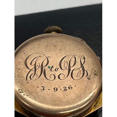 3 - 1920's 9ct gold Rolwatco 