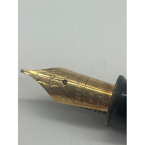 31 - Vintage Sheaffer Connaisseur white dot fountain pen in black  with 14k gold nib in original box.