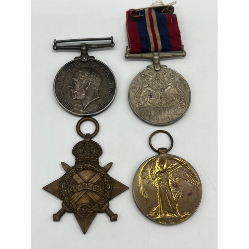 40 - 2 x ww1 medals to include 1914-1918 silver George v & 1914-15 star both stamped j Dunsmore along wit... 
