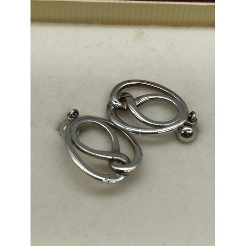 47 - sterling silver chain, pendant & earrings