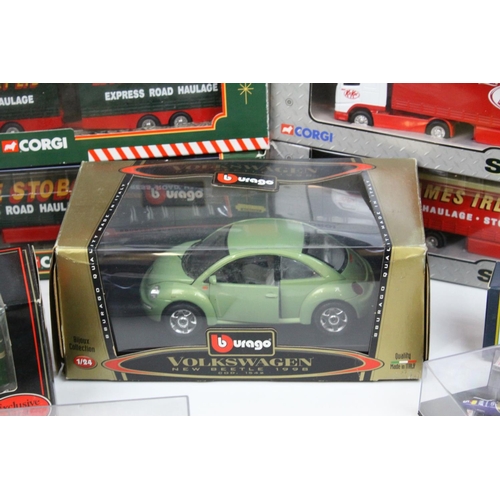 307 - 14 Boxed diecast models to include Corgi Superhaulers, Corgi Eddie Stobart, Burago etc, diecast vg, ... 