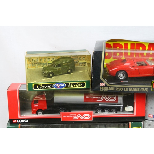 307 - 14 Boxed diecast models to include Corgi Superhaulers, Corgi Eddie Stobart, Burago etc, diecast vg, ... 