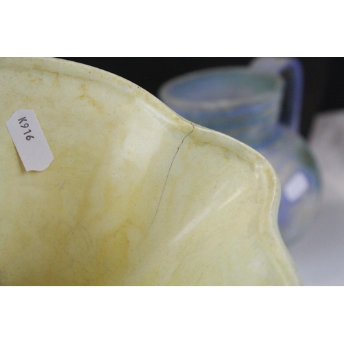 563 - 1920's / 30's Denby Moulded Relief Jug together with Kensington Vase and a Sylvac Jug