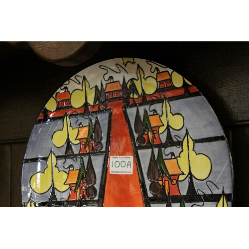 100A - Lorna Bailey ' Park Avenue ' Charger, limited edition no. 8/100, 34cms diameter