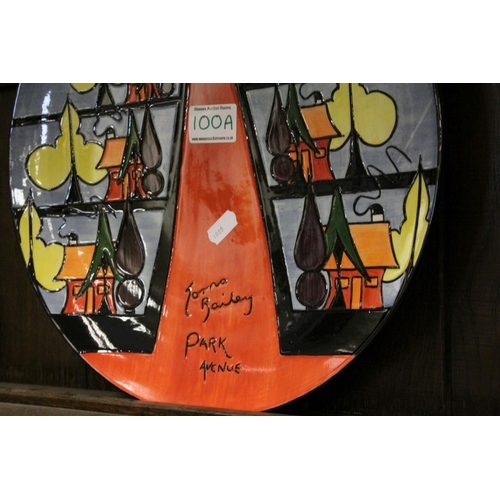 100A - Lorna Bailey ' Park Avenue ' Charger, limited edition no. 8/100, 34cms diameter