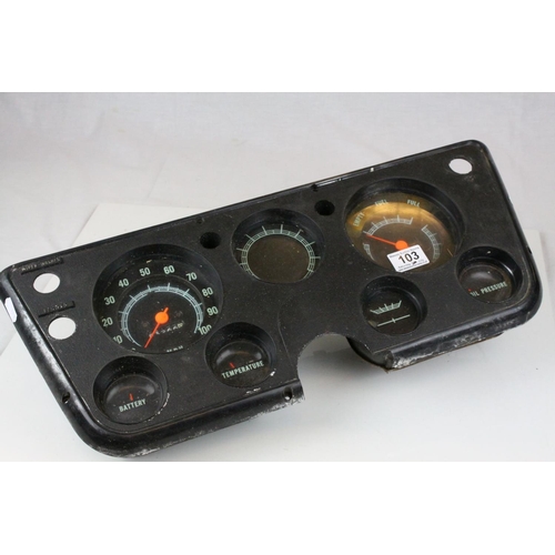 103 - Vintage Car Dashboard, 56cms long