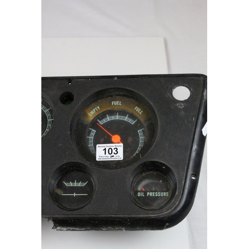 103 - Vintage Car Dashboard, 56cms long