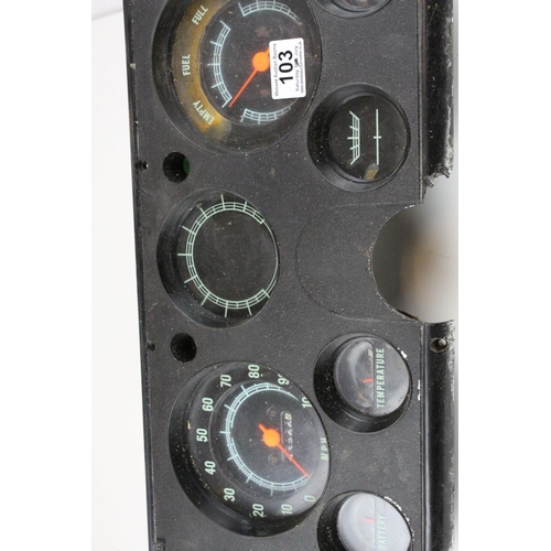 103 - Vintage Car Dashboard, 56cms long