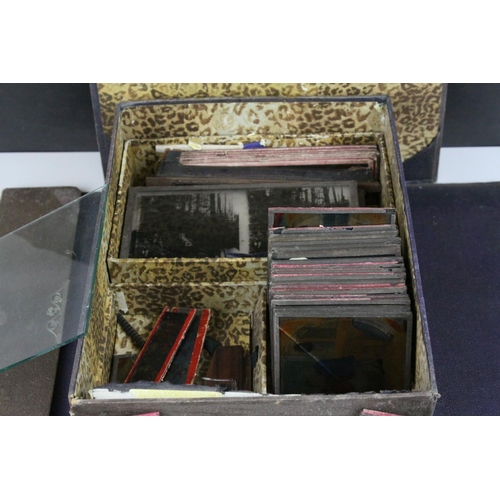 113 - Collection of Victorian Magic Lantern Glass Slides including Pictorial Slides of Johnny Gilpin, Alad... 