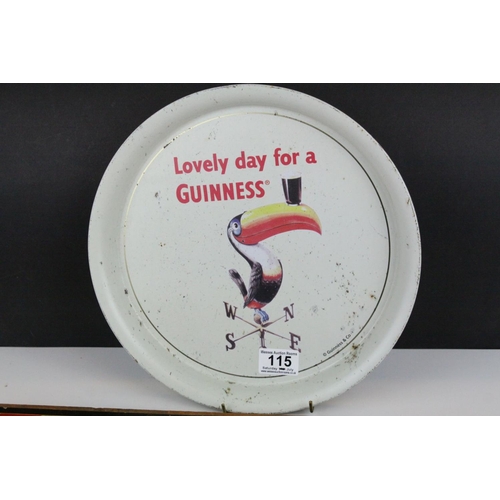 115 - Guinness & Co Enamel Pub Advertising Tray together with a Vintage Smiths Crisps Advertising Tray... 