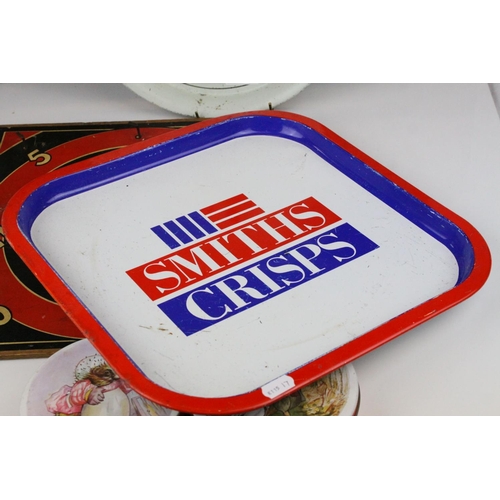 115 - Guinness & Co Enamel Pub Advertising Tray together with a Vintage Smiths Crisps Advertising Tray... 