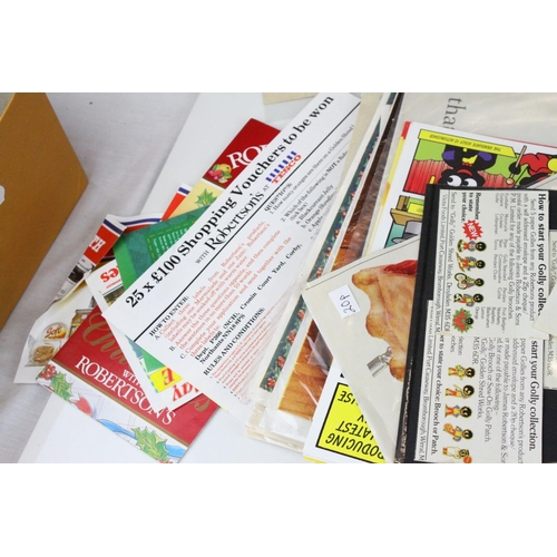 328 - Quantity of Robertson's Jam Golly Advertising Ephemera, Stickers, Paper Bags, Magazine Adverts plus ... 