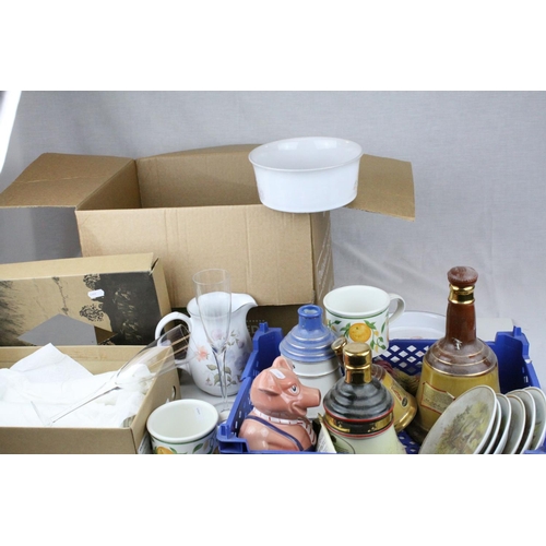 63 - Mixed Lot of Ceramics including Portmeirion ' Mandarin ' Tea Ware, Denby China, Three Wade Bells Dec... 