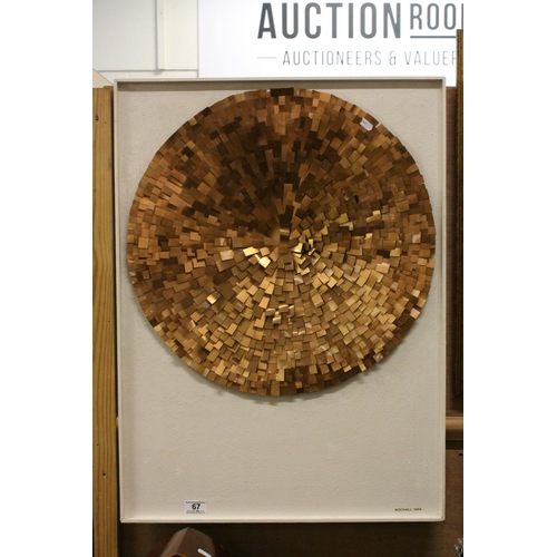 67 - Rockall 1969 Copper Sphere on Framed White Ground, printed signature lower right ' Rockall 1969 ' 76... 