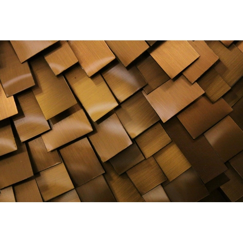 67 - Rockall 1969 Copper Sphere on Framed White Ground, printed signature lower right ' Rockall 1969 ' 76... 