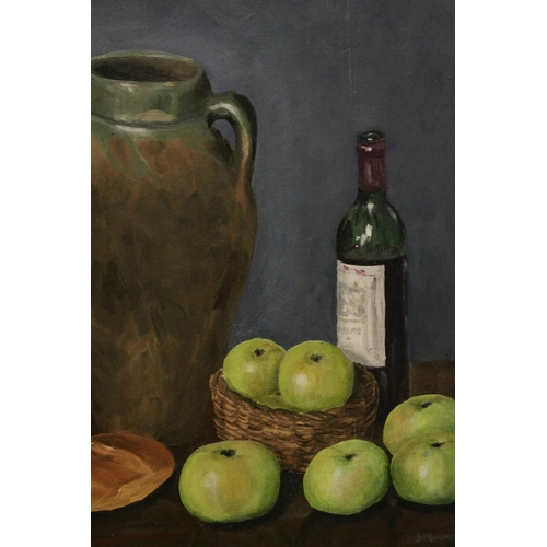 75 - Still Life Oil on Board, signed lower right, 59cms x 50cms, framed