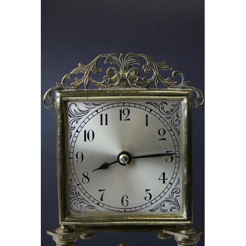 82 - Early 20th century Jahresuherenfabrik German Anniversary / Skeleton Clock, 400 day, with Glass Dome ... 